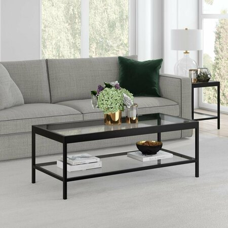 HENN & HART Alexis 45 in. Blackened Bronze Coffee Table CT0378